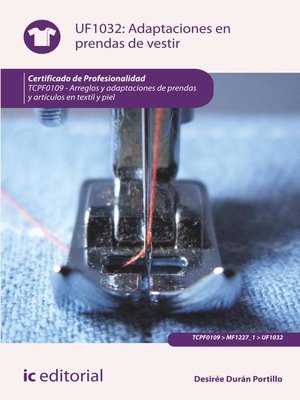 cover image of Adaptaciones en prendas de vestir. TCPF0109